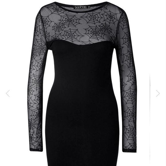 ‼️ NAME YOUR PRICE /// DONATING THU 5/11 ‼️ Spiderweb Bodycon Mini Dress - Picture 3 of 5